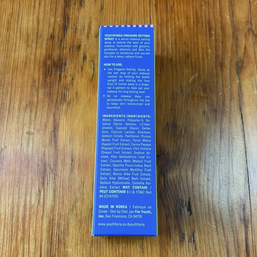 NWT Youthforia PREGAME SETTING SPRAY‎ skincare new